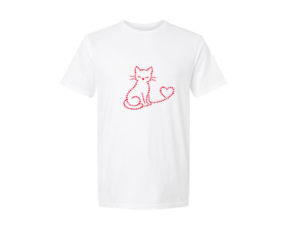 brand:Generic|color:White|Cat Valentine Heart String Lights 2 Graphic T-Shirt