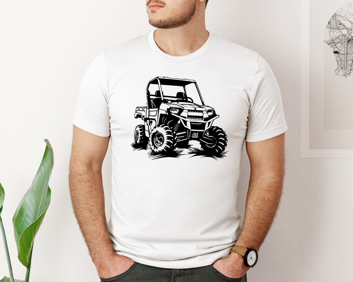 brand:Bella Canvas|color:White|Atv Atv Riding Graphic T-Shirt