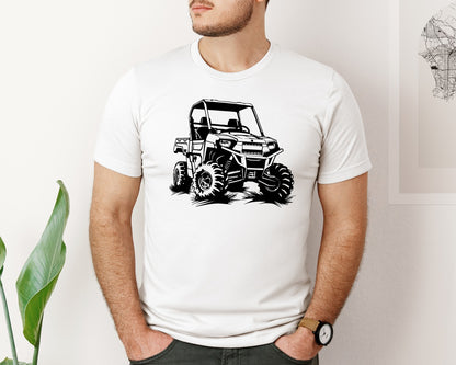 brand:Bella Canvas|color:White|Atv Atv Riding Graphic T-Shirt