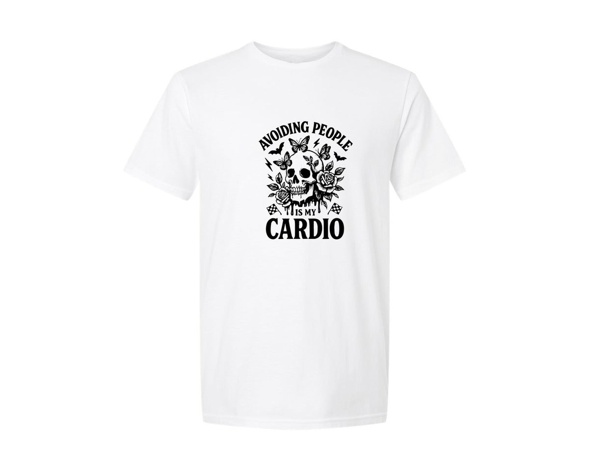 brand:Generic|color:White|Floral Skeleton Introvert Quotes 3 Graphic T-Shirt