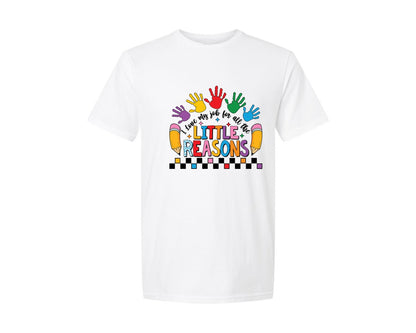 brand:Generic|color:White|I Love My Job For All Little Reasons Graphic T-Shirt