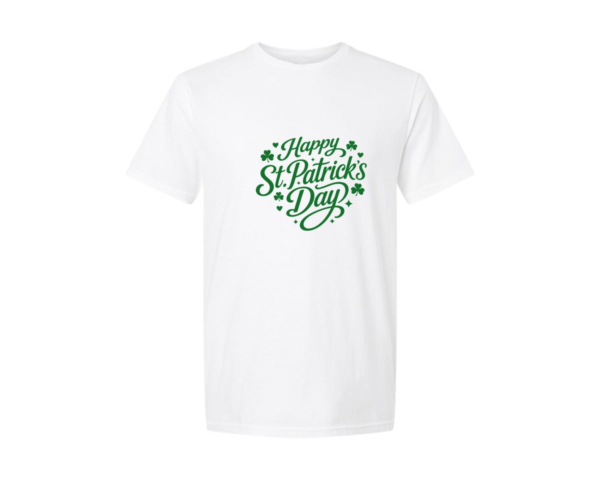 brand:Generic|color:White|Retro Happy St Patricks Day Clover Graphic T-Shirt