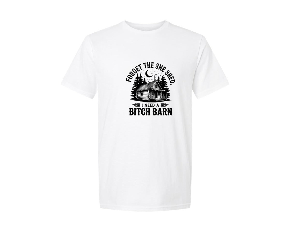 brand:Generic|color:White|Farm Home Svgforget The She Shed Tshirt Graphic T-Shirt
