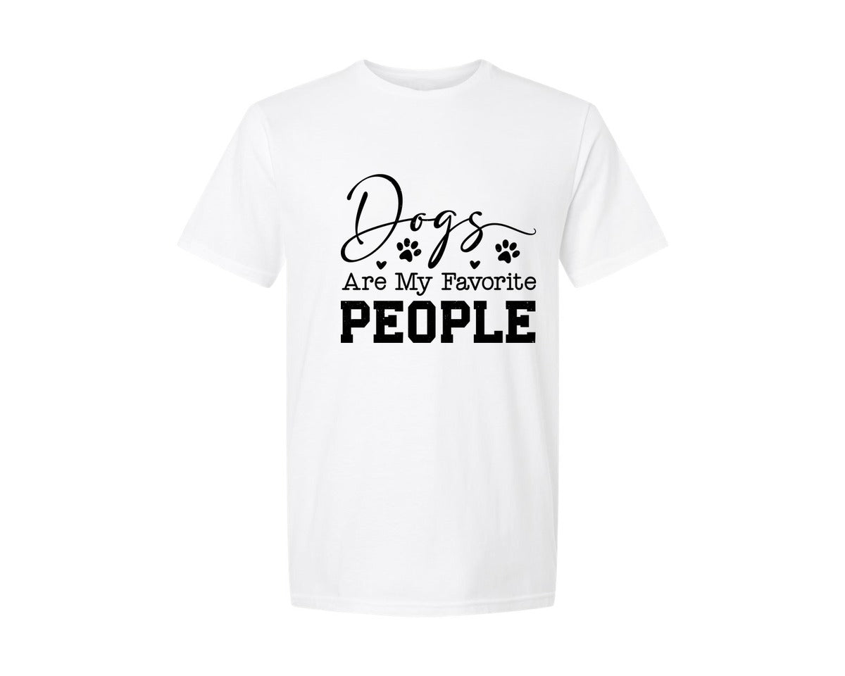 brand:Generic|color:White|Dogs Are My Favorite People 10 Graphic T-Shirt