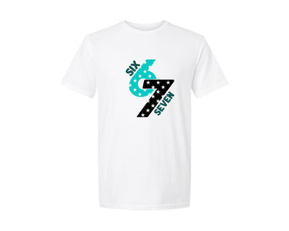 brand:Generic|color:White|67 Six Seven Number 11 Graphic T-Shirt