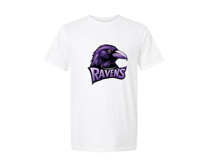 brand:Generic|color:White|Ravens Purple Sport Mascot Game Day Graphic T-Shirt