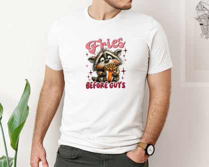 brand:Bella Canvas|color:White|Funny Valentines Sarcastic Raccoon Graphic T-Shirt