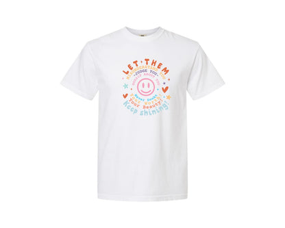 brand:Comfort Colors|color:White|Let Them Keep Shining Inspirat Graphic T-Shirt