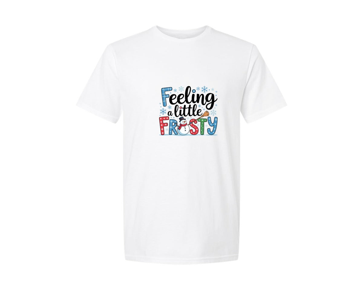 brand:Generic|color:White|Christmas Snowman Little Frosty Graphic T-Shirt