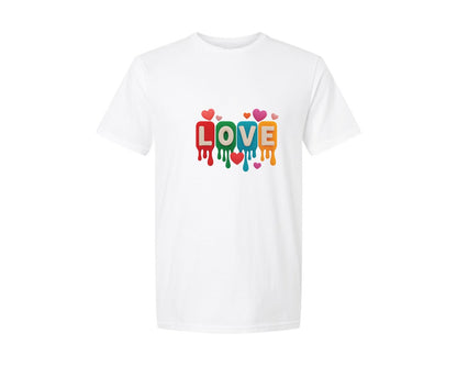 brand:Generic|color:White|Faux Yarn Love Valentines Day 69 Graphic T-Shirt