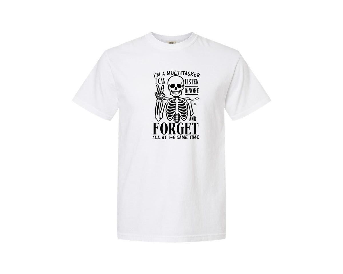 brand:Comfort Colors|color:White|Im A Multitasker Office Humor Graphic T-Shirt