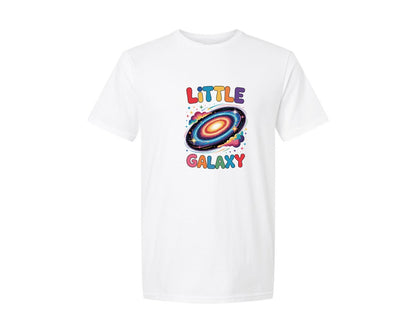 brand:Generic|color:White|Little Galaxy Colorful Spiral Space Graphic T-Shirt