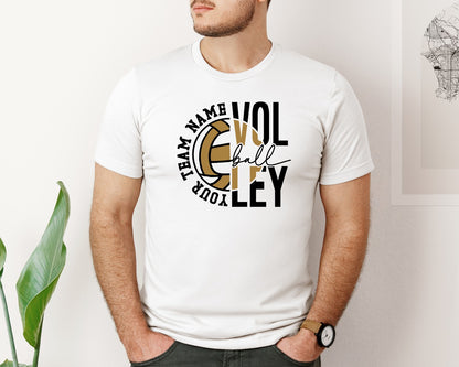 brand:Bella Canvas|color:White|Volleyball 26 Graphic T-Shirt