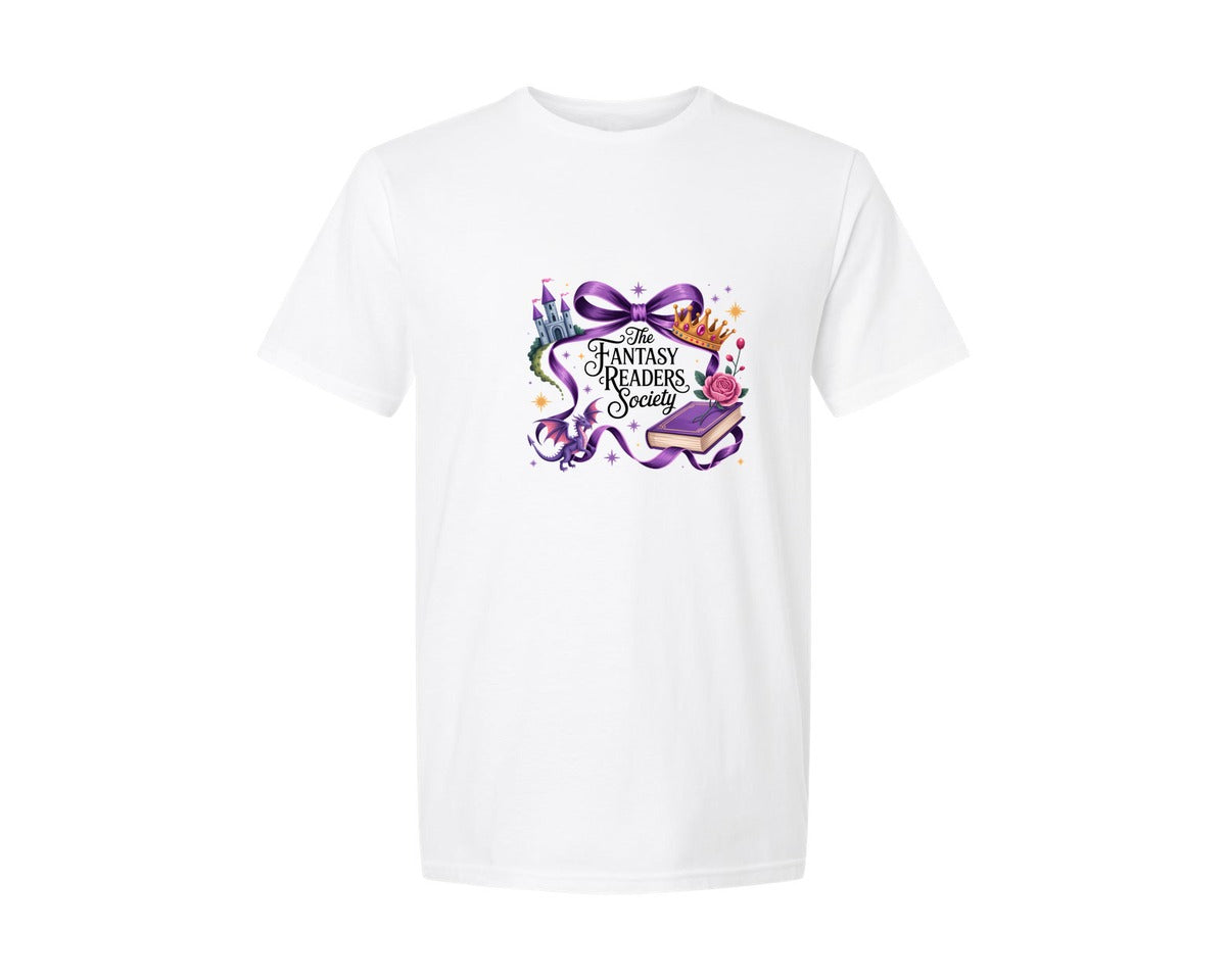 brand:Generic|color:White|Fantasy Reader Society Magical Graphic T-Shirt