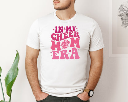 brand:Bella Canvas|color:White|In My Cheer Mom Era Trendy Mama Graphic T-Shirt