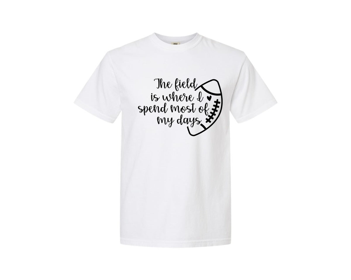 brand:Comfort Colors|color:White|Football Mom 103 Graphic T-Shirt