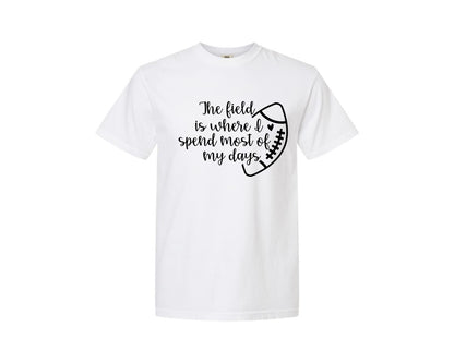 brand:Comfort Colors|color:White|Football Mom 103 Graphic T-Shirt