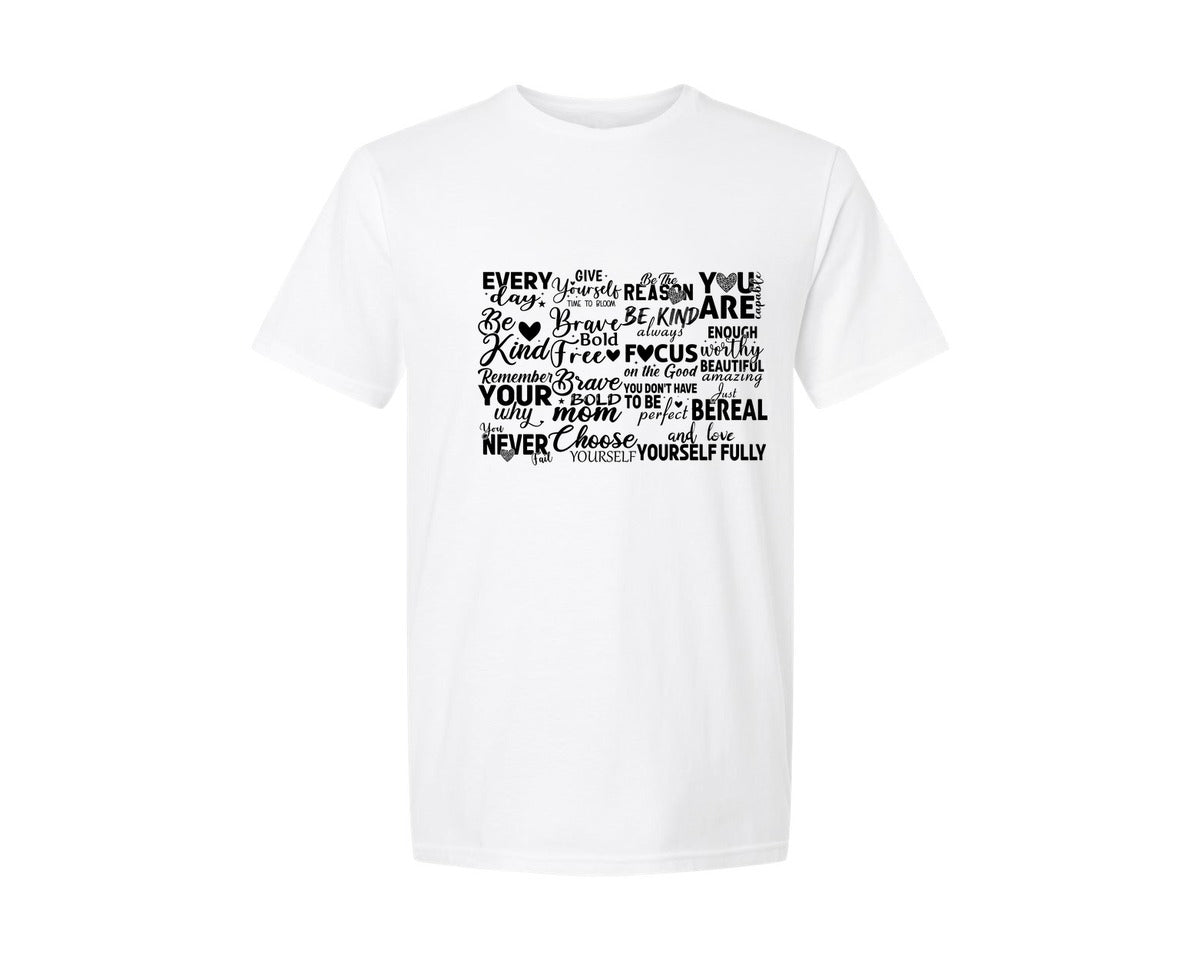 brand:Generic|color:White|Boho Motivational Quotes 15 Graphic T-Shirt
