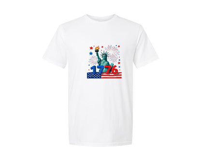 brand:Generic|color:White|Freedom Day 1776 T Shirt Design Graphic T-Shirt