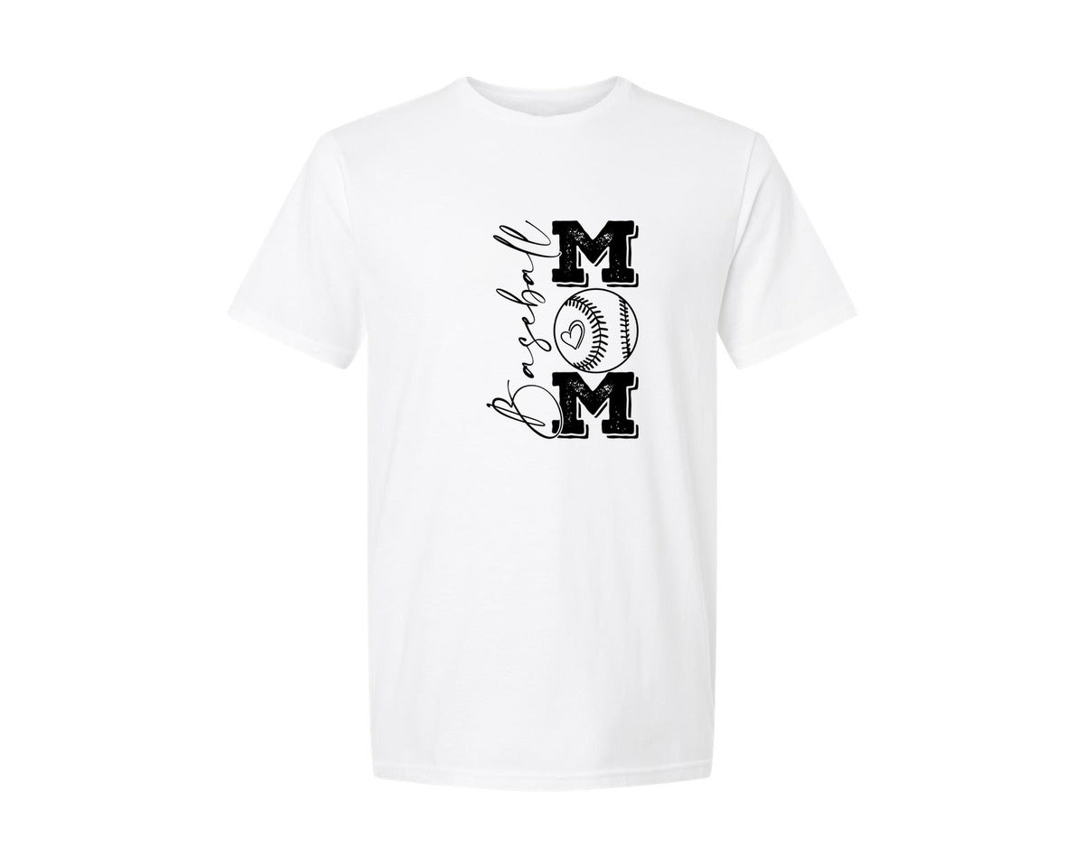 brand:Generic|color:White|Baseball Mama 16 Graphic T-Shirt