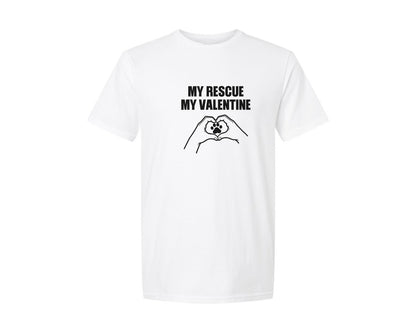 brand:Generic|color:White|My Rescue My Valentine Tshirt Design 2 Graphic T-Shirt
