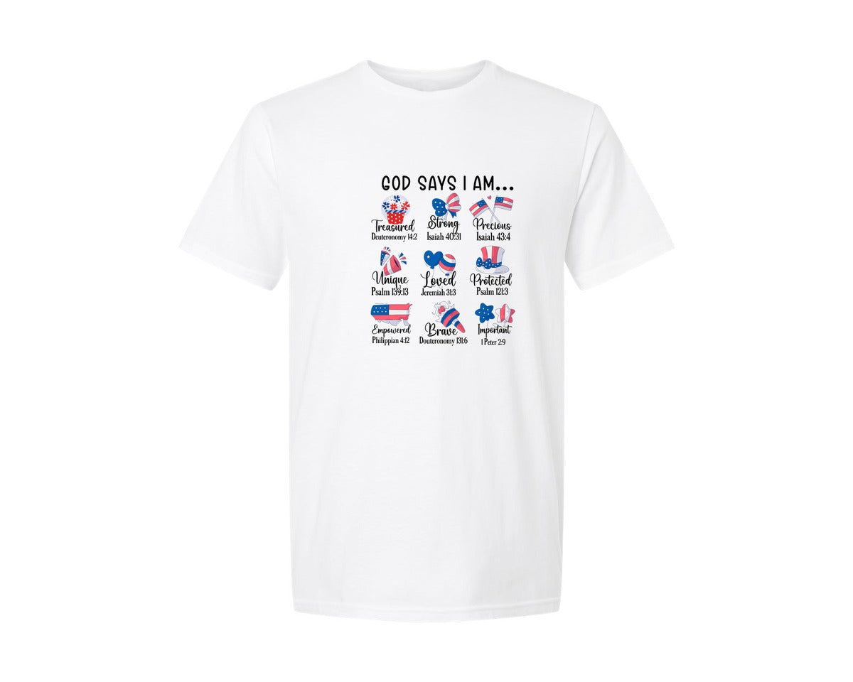 brand:Generic|color:White|4Th Of July Bundleamericausa 1776 Graphic T-Shirt