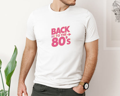 brand:Bella Canvas|color:White|Back To The 80S Retro Design Graphic T-Shirt