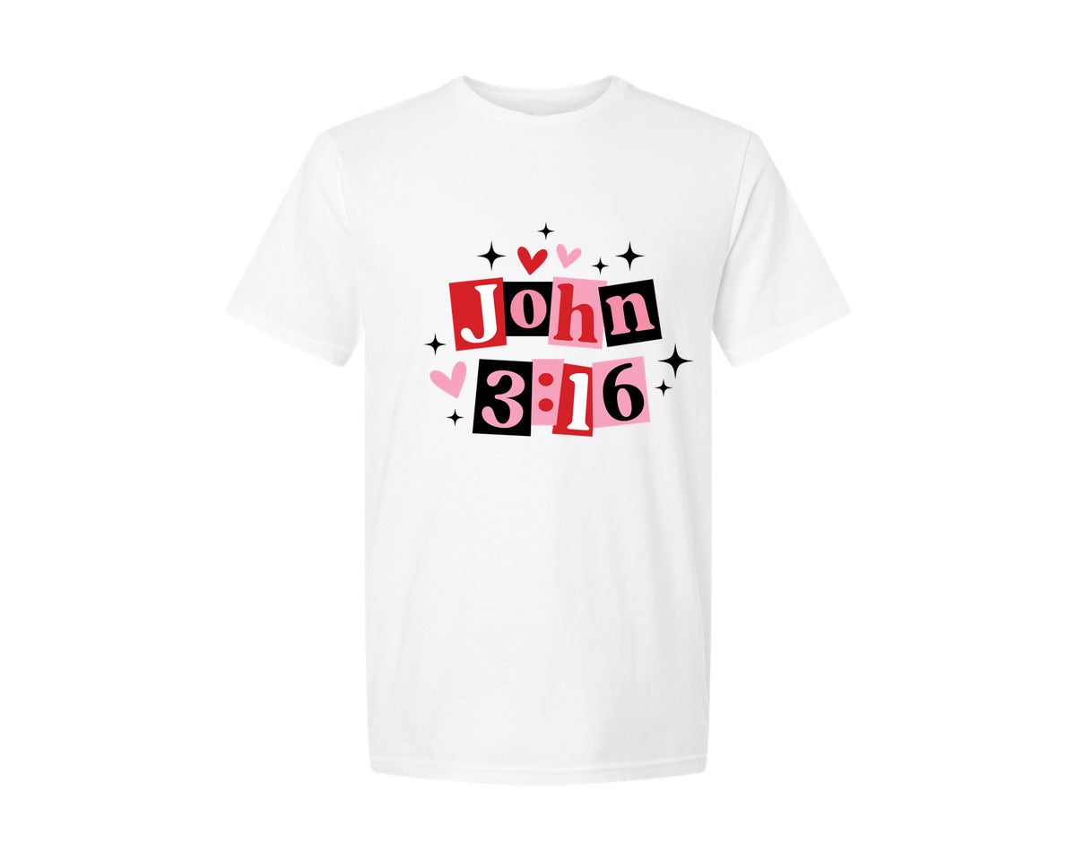 brand:Generic|color:White|Christian Valentine John 316 Graphic T-Shirt