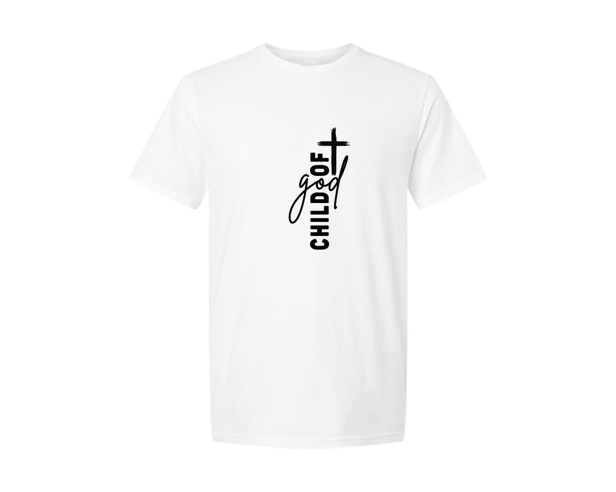 brand:Generic|color:White|Child Of God God Quotes Religi Graphic T-Shirt