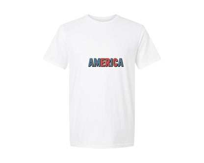 brand:Generic|color:White|America Retro Marquee De Graphic T-Shirt