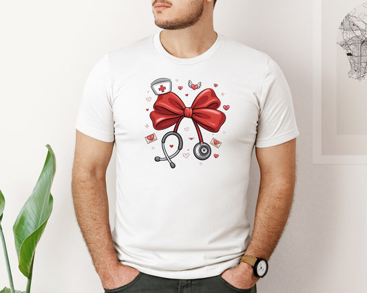 Preppy Nurse Valentine Pngvalentine Graphic T-Shirt