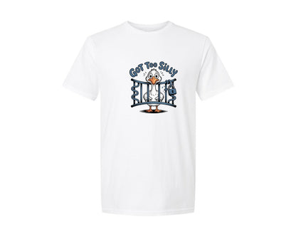 brand:Generic|color:White|Got Too Silly Funny Goose Graphic T-Shirt