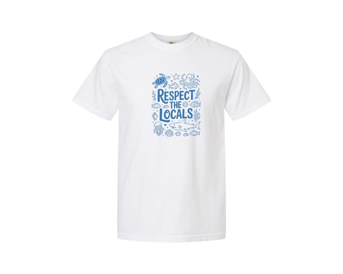brand:Comfort Colors|color:White|Respect The Locals Summer 2 Graphic T-Shirt