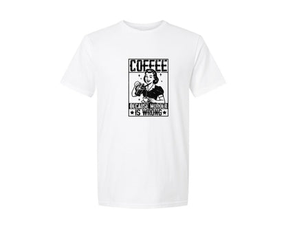 brand:Generic|color:White|Coffee Humor Sarcastic Vintage T Shirt Graphic T-Shirt