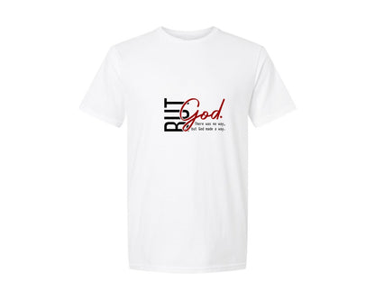 brand:Generic|color:White|But God Religious Faith Graphic T-Shirt