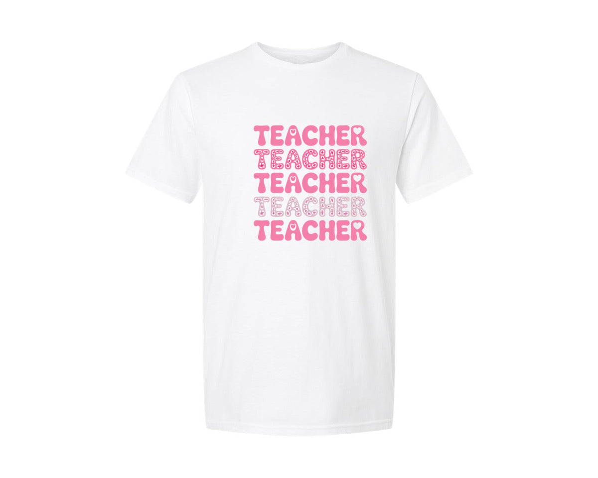 brand:Generic|color:White|Retro Teacher 27 Graphic T-Shirt