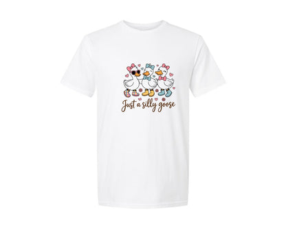brand:Generic|color:White|Funny Goose Coquette Graphic T-Shirt