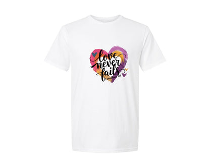 brand:Generic|color:White|Christian Love Quote Graphic T-Shirt