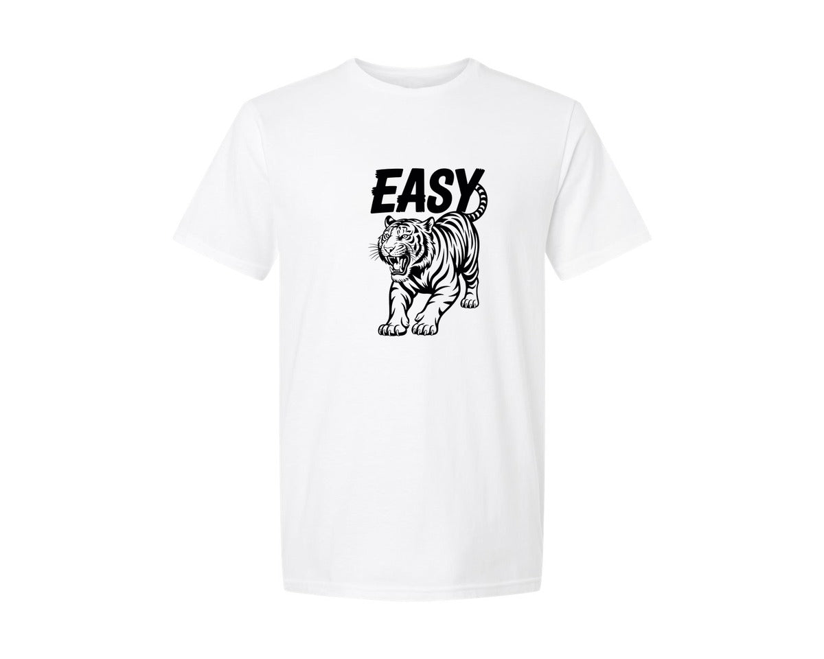 brand:Generic|color:White|Vintage Easy Tiger Graphic Graphic T-Shirt