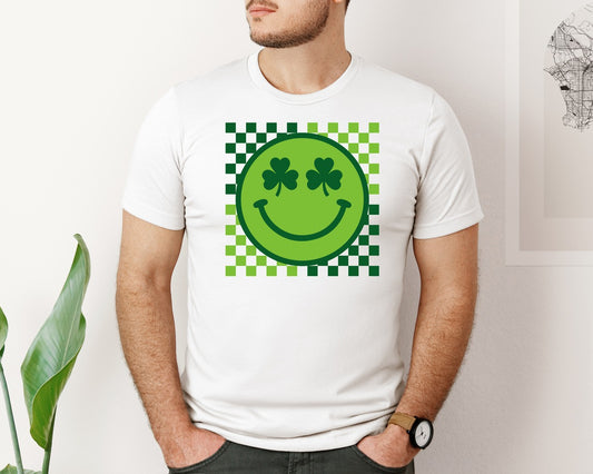 Retro Checkered St Patricks Day 8 Graphic T-Shirt