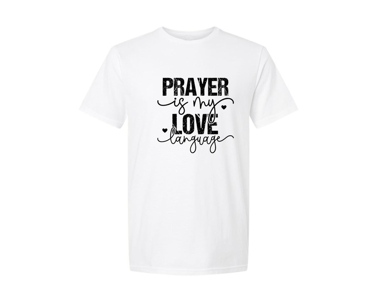 brand:Generic|color:White|Prayer Is My Love Language 5 Graphic T-Shirt