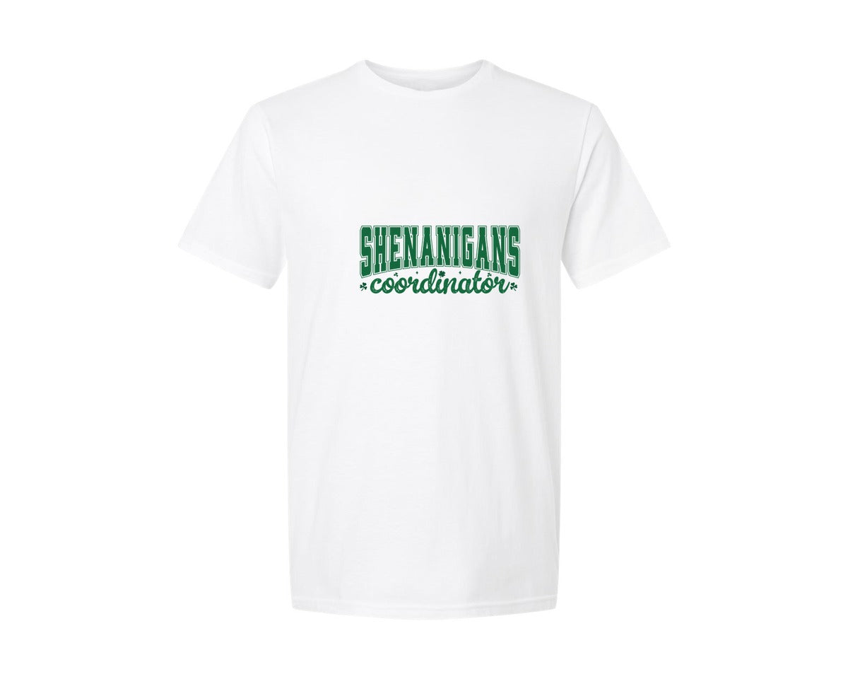 brand:Generic|color:White|St Patricks Day Shenanigans Coordinator 5 Graphic T-Shirt