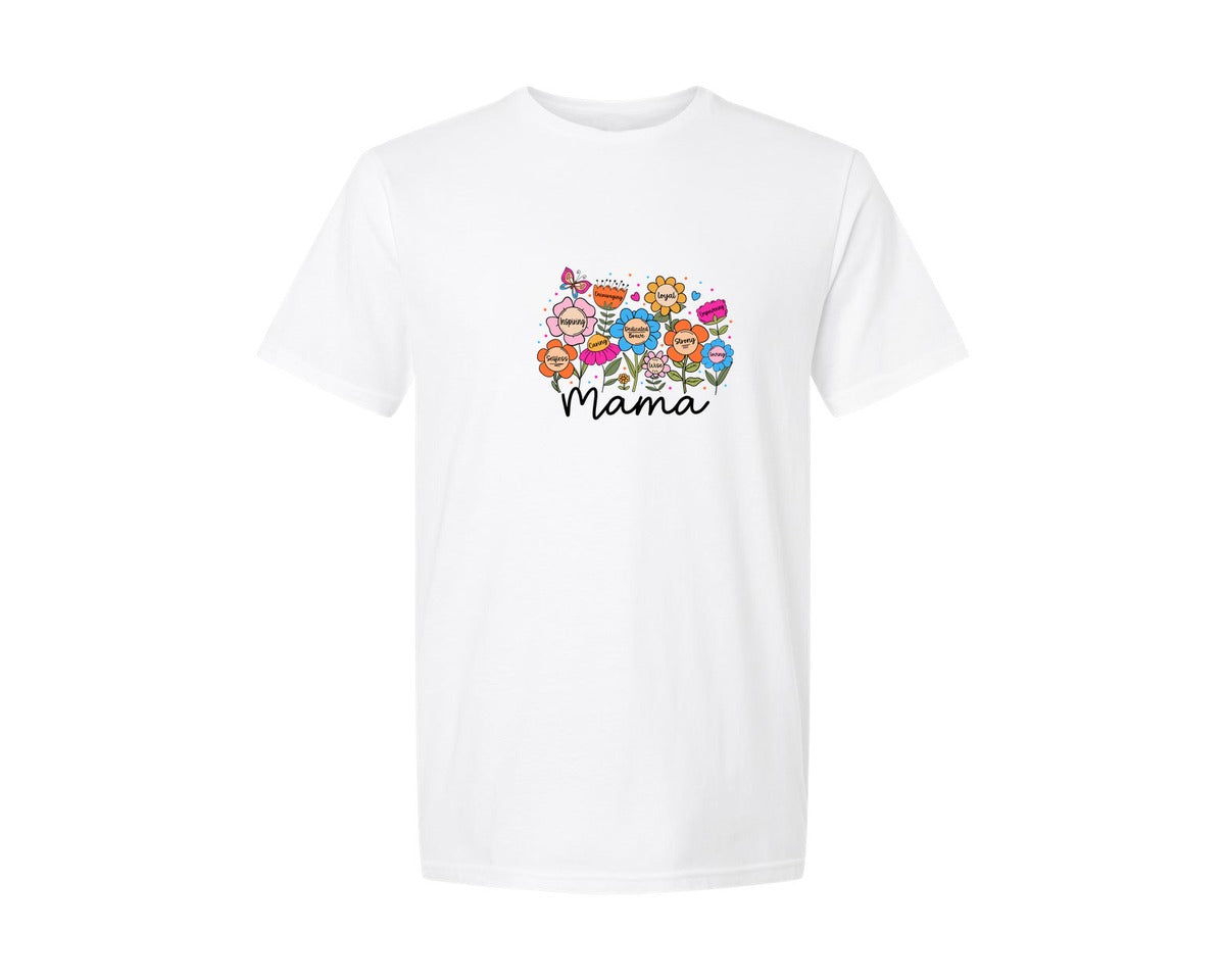 brand:Generic|color:White|Floral Mama Mothers Day Graphic T-Shirt