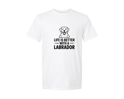 brand:Generic|color:White|Life Is Better With A Labrador Graphic T-Shirt