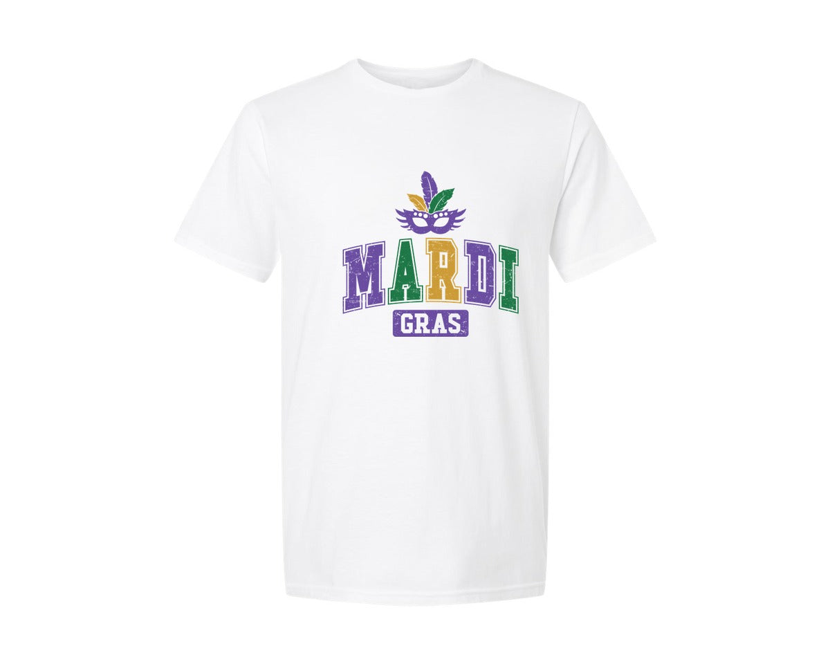 brand:Generic|color:White|Mardi Gras Mardi Gras Shirt Graphic T-Shirt