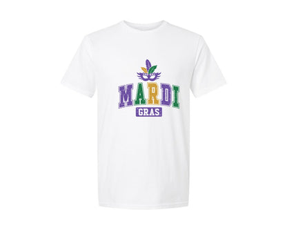 brand:Generic|color:White|Mardi Gras Mardi Gras Shirt Graphic T-Shirt