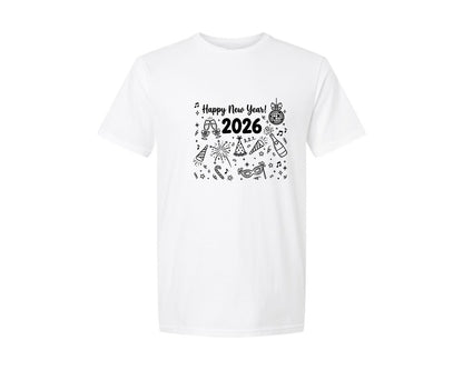 brand:Generic|color:White|Coquette New Year 2026 New Year Eve Graphic T-Shirt