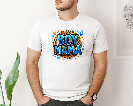 Leopard Boy Mama Graphic T-Shirt