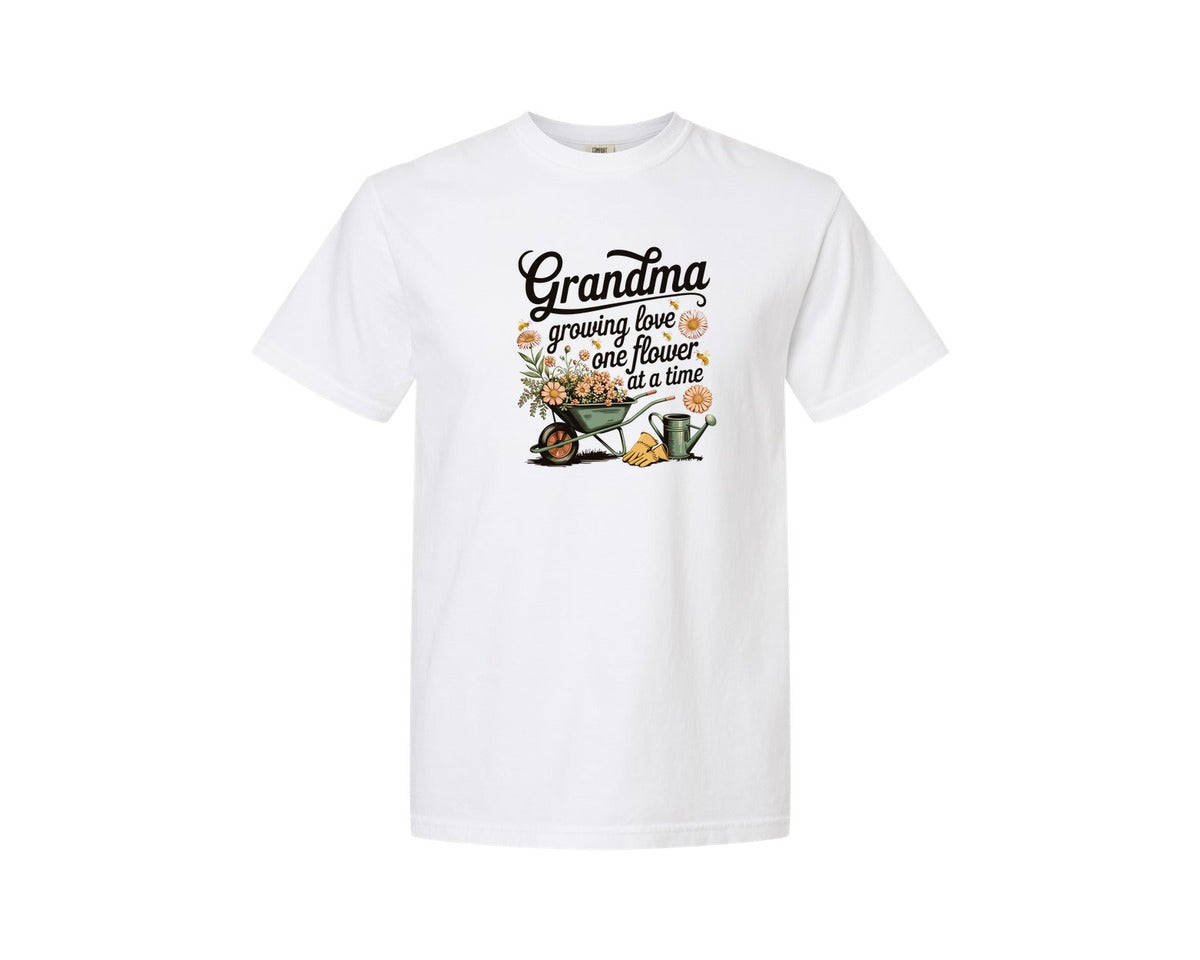 brand:Comfort Colors|color:White|Grandma Growing Love Grandma Graphic T-Shirt