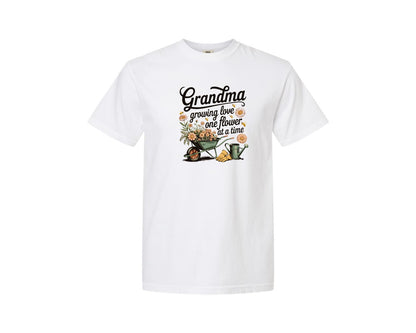 brand:Comfort Colors|color:White|Grandma Growing Love Grandma Graphic T-Shirt